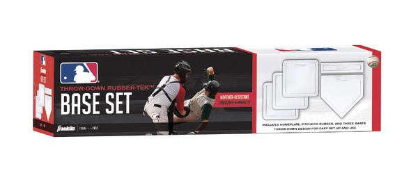 MLB Throw-Down Rubber-Tek Baseball Base Set mit Homeplate und drei Basen, wetterfest.