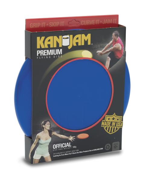 KanJam Premium Flying Disc Wurfscheibe in Blau, offizielles Spielgerät, Made in USA.