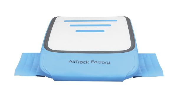 Aufblasbare AirTrack Matte in Blau und Weiß für Gymnastik und Turntraining