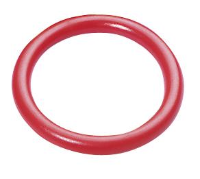 Roter PVC-Tauchring für Schwimmer und Taucher.